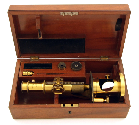 Trommelmikroskop Groth No. 7 im Kasten