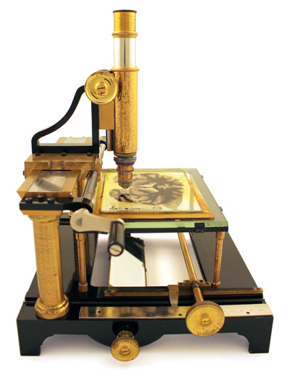 Ernst Leitz Wetzlar, Schlittenmikroskop f&uuml;r Gehirnschnitte nach E. Nebelthau 