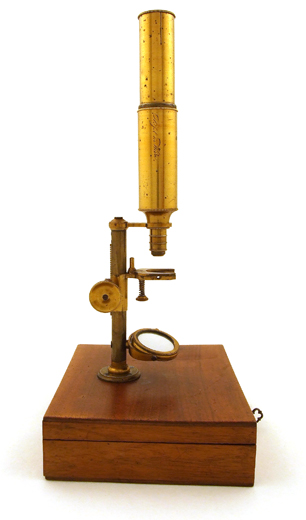 S. Pl&ouml;ssl in Wien: Taschenmikroskop um 1835