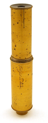 S. Pl&ouml;ssl in Wien: Taschenmikroskop um 1835 - Tubus