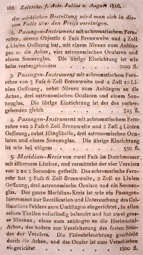 Zeitschrift f&uuml;r Astronomie 1816