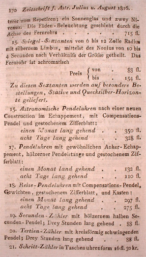 Zeitschrift f&uuml;r Astronomie 1816