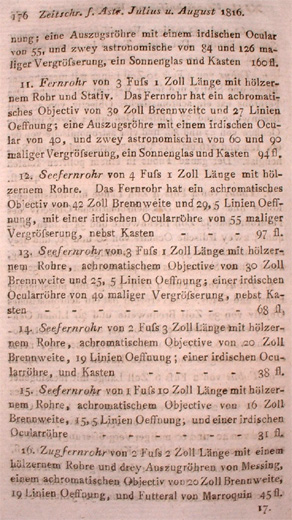 Zeitschrift f&uuml;r Astronomie 1816