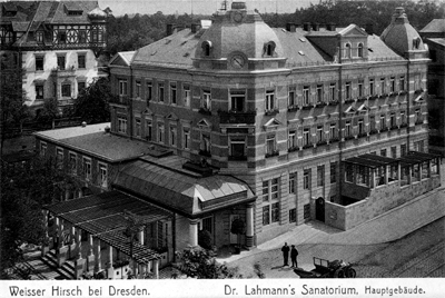 Wei&szlig;er Hirsch, Dresden. Dr. Lahmanns Sanatorium, Ansicht um 1920