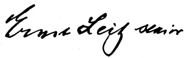 Unterschrift Carl Kellner; Abb. aus: Alexander Berg: Carl Kellner, Der Begr&uuml;nder der optischen Industrie in Wetzlar; Optische Werke Ernst Leitz Wetzlar; Wetzlar 1955
