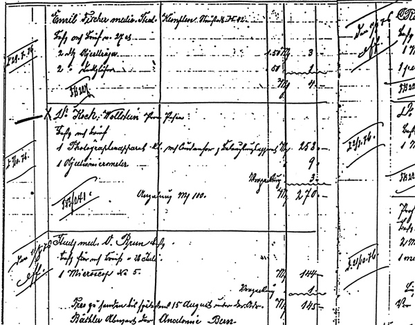Auszug aus dem Auslieferungsbuch von W. & H. Seibert, Abb. aus: Helmut Baden: Sammlerinfo 4, Selbstverlag, W&ouml;lferlingen 1986